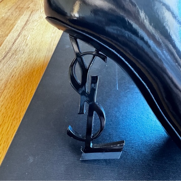 Yves Saint Laurent YSL Opyum 110 Logo Heel Ankle Booties Black EU 36 NWT - Picture 8 of 16